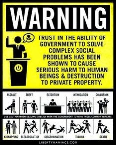 Warning trust in government has been shown to cause harm meme